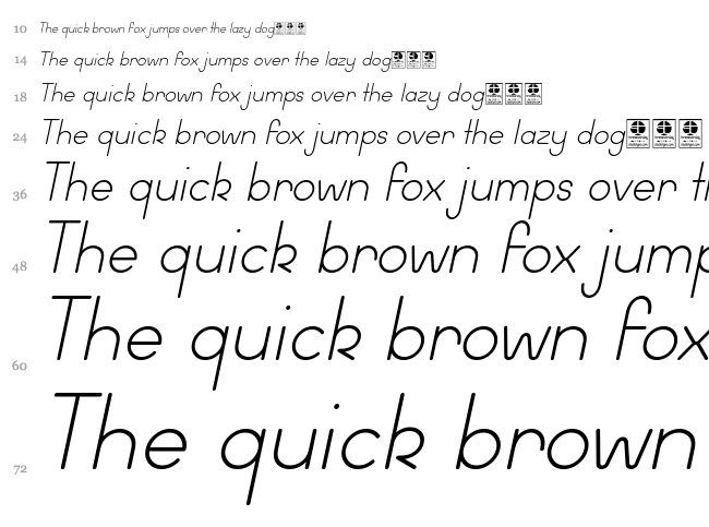 Wida Round font waterfall
